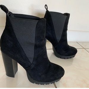 Black Block Heel Booties size 7.5